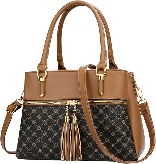Elegant PU Leather Handbag with Tassel Charm – Stylish Shoulder & Tote Bag for Women