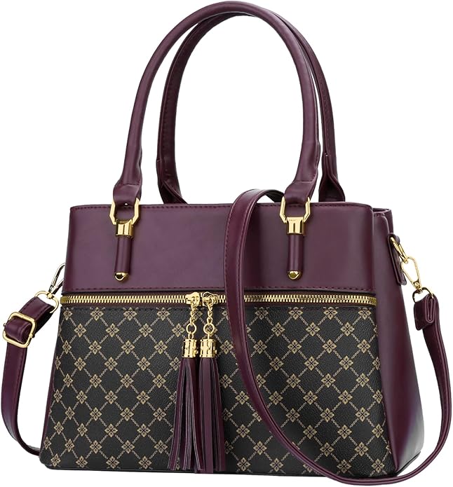 Elegant PU Leather Handbag with Tassel Charm – Stylish Shoulder & Tote Bag for Women