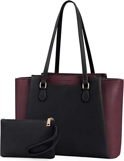 Elegant Leather Tote Bag Set with Mini Pouch – Stylish & Spacious Everyday Handbag