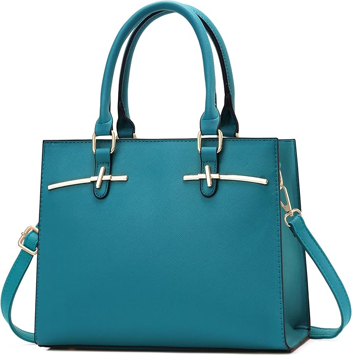 Elegant Leather Tote Handbag for Women – Classic Shoulder Bag with Gold Accents