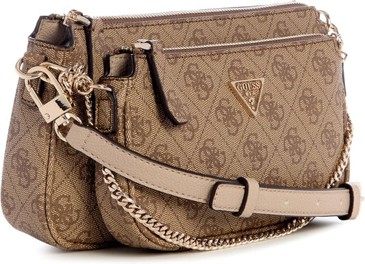 Guess Women's Brown Logo Shoulder Crossbody Bag