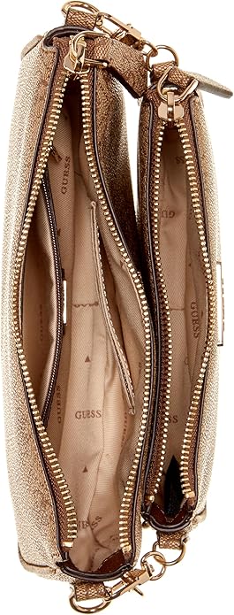 Guess Women's Brown Logo Shoulder Crossbody Bag
