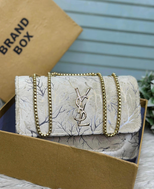 Luxury Floral Pattern Chain Shoulder Bag – Elegant Party & Casual Women’s Handbag