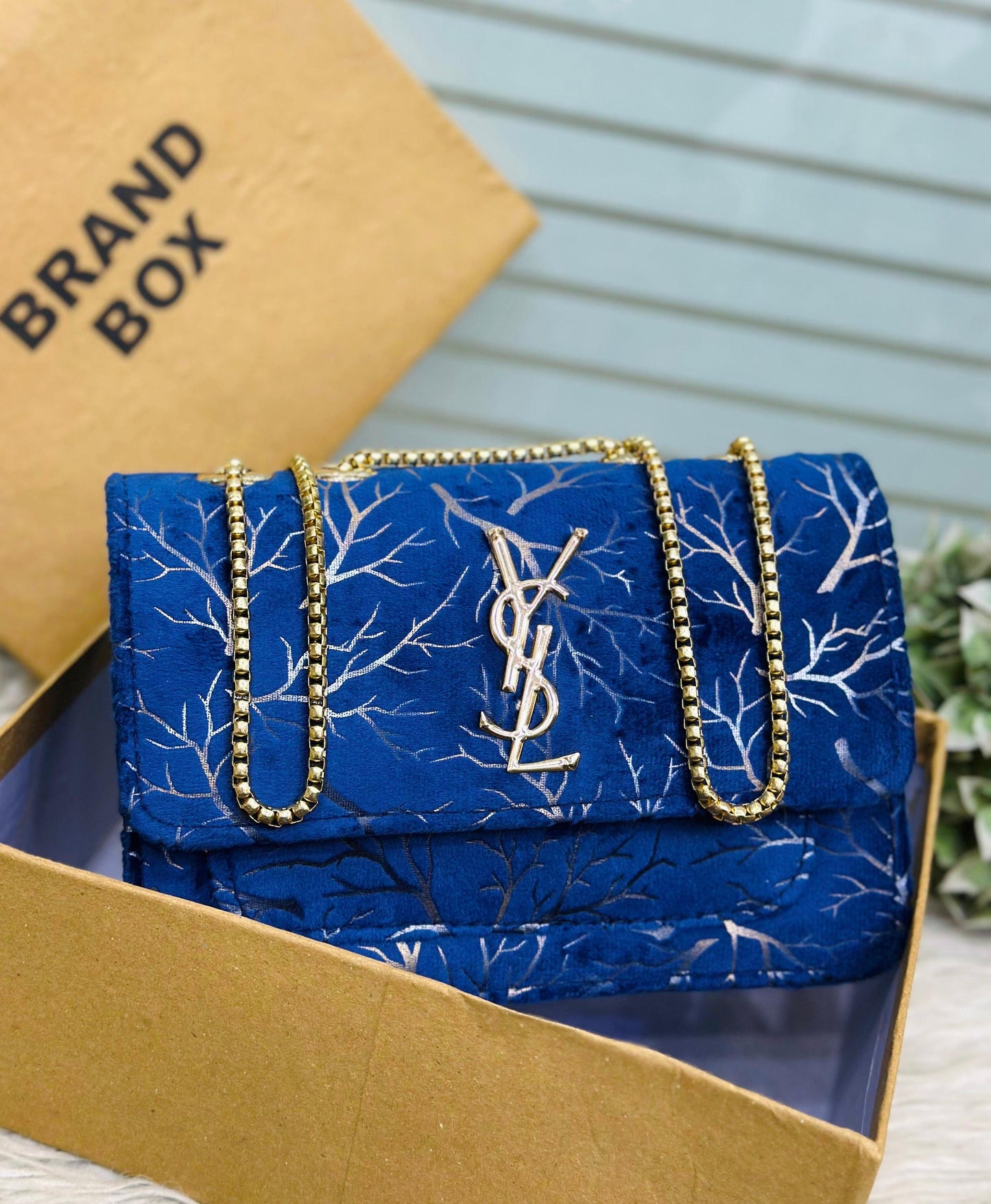 Luxury Floral Pattern Chain Shoulder Bag – Elegant Party & Casual Women’s Handbag