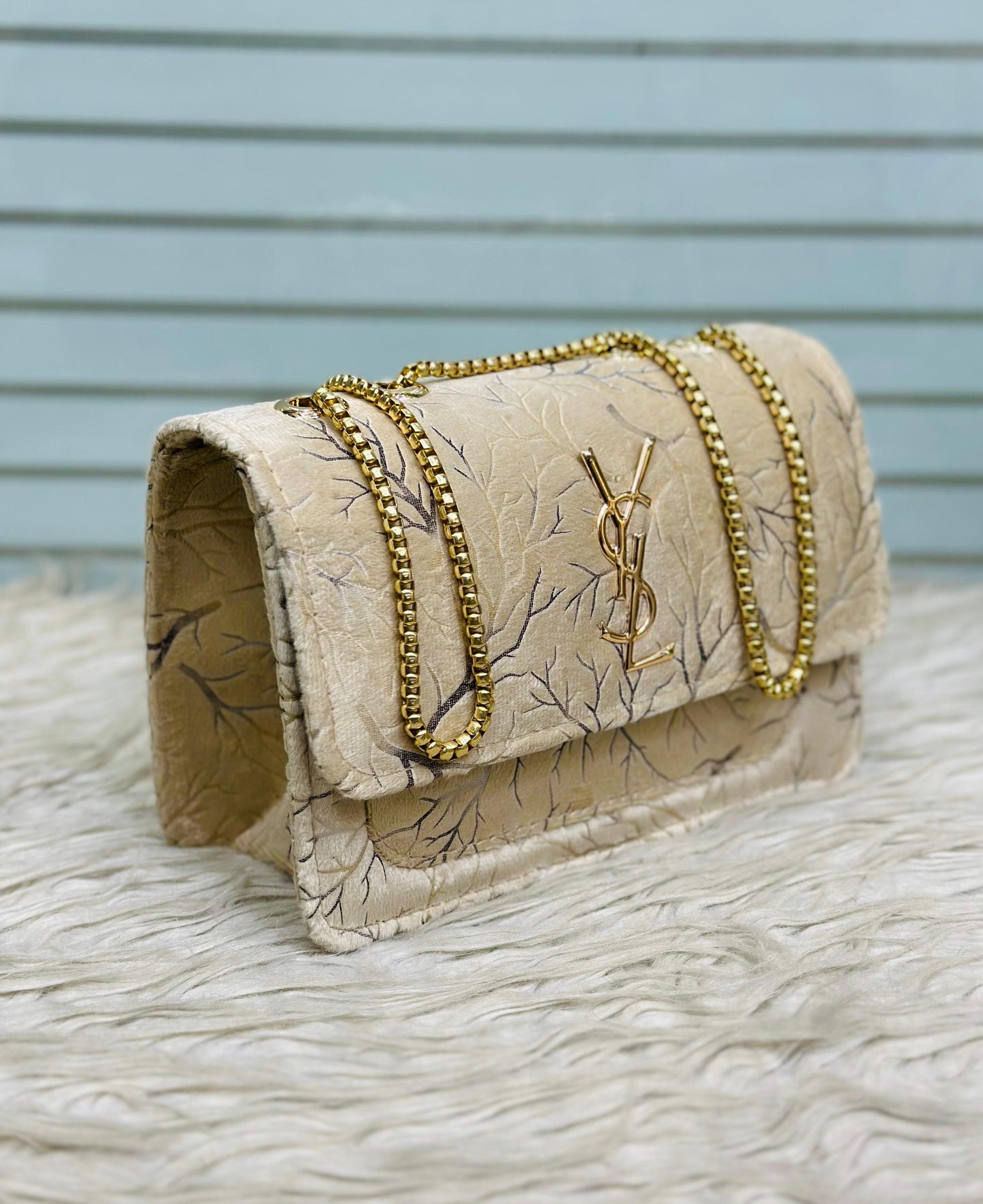 Luxury Floral Pattern Chain Shoulder Bag – Elegant Party & Casual Women’s Handbag