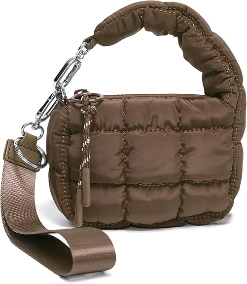 Trendy Quilted Mini Shoulder Bag – Lightweight Crossbody with Padded Handle